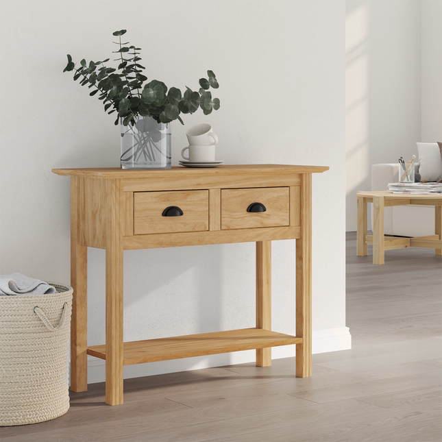 Konsolbord BODO Honung brun 91 x 34.7 x 74 cm Konstruerat trä