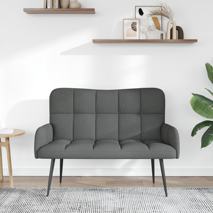 2-sits soffa Mörkgrå 115 x 61 x 87 cm Tyg
