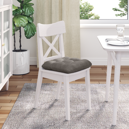 Sittkuddar 4 st Kordread tyg Ljusgrå 45 x 45 cm