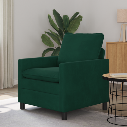 Soffa Mörkgrön 76 x 81 x 87,5 cm Sammet