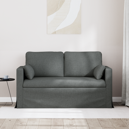 Soffa Mörkgrå 139 x 78 x 80 cm tyg
