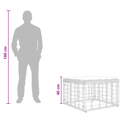 Trädgårdspall Svart konstrotting