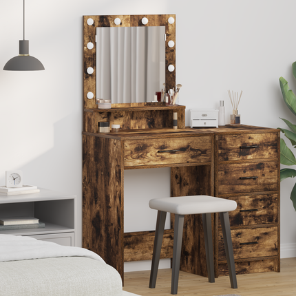 Smyckebord Rökt ek 50 x 41 x 135 cm Konstruerat trä
