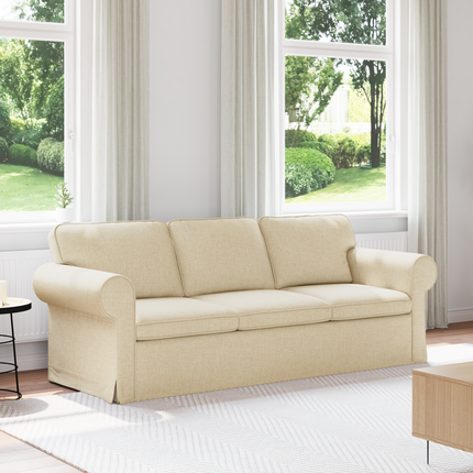 Soffa Kräm 215 x 82 x 80 cm tyg