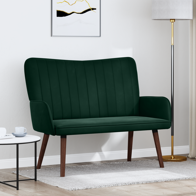 2-sits soffa Mörkgrön 115 x 61 x 87 cm Sammet