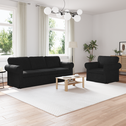 Soffset 2 st Svart tyg
