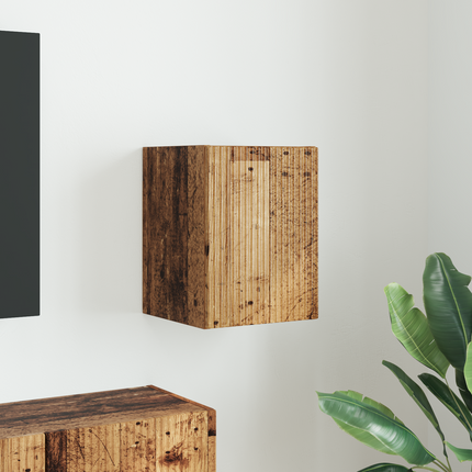 TV Vägghylla 30 x 31 x 40 cm Gammalt trä Konstruerat trä
