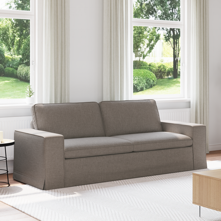 Soffa Taupe 222 x 80 x 82 cm tyg
