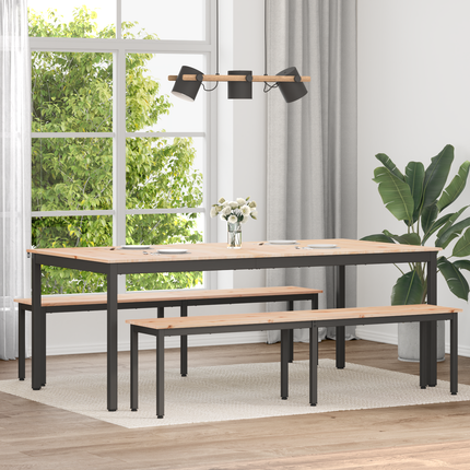 Matbord Naturfärg 200 x 100 x 75 cm Massiv furu