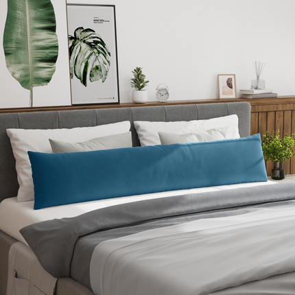 Sofakuddar 2 pcs Blå 200 x 40 cm Kordread tyg
