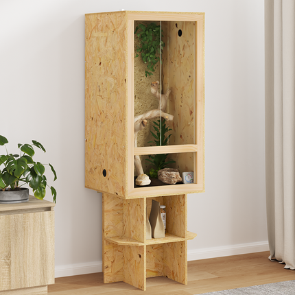 Terrarium Brun 50 x 50 x 150 cm OSB