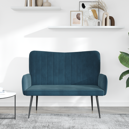 2-sits soffa Blå 115 x 61 x 87 cm Sammet