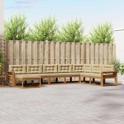 Utomhussoffset 8 st Naturlig och Beige