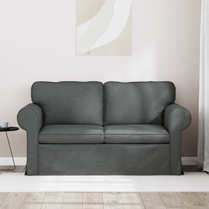 Soffa Mörkgrå 155 x 82 x 80 cm tyg