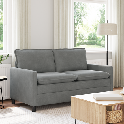 Soffa Mörkgrå 156 x 81 x 87,5 cm Sammet
