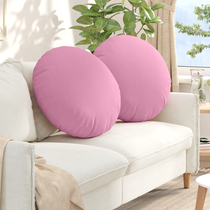 Sittkuddar 2 st tyg Rosa Ø80 x 29 cm