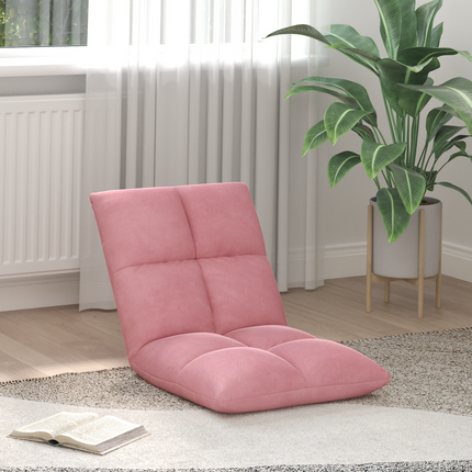 Justerbar golvstol Rosa Sammet