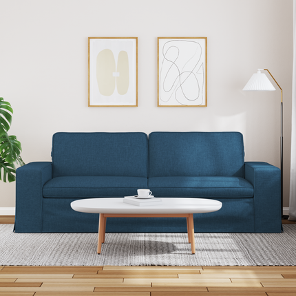 Soffa Blå 222 x 80 x 82 cm tyg
