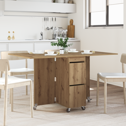 Matbord 140 x 80 x 77 cm Konstruerat trä Artisan-ek Rektangulär