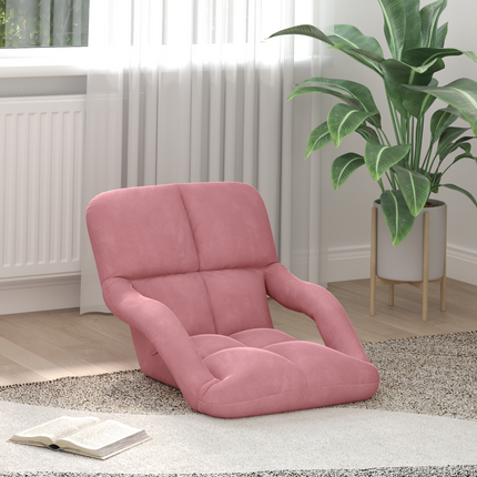 Justerbar golvstol Rosa Sammet