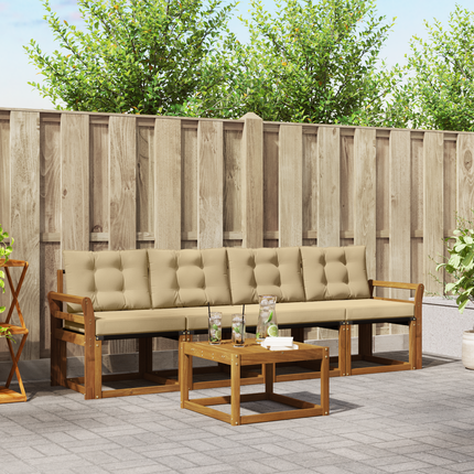 Utomhussoffset 5 st Naturlig och Beige