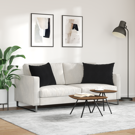 Sofakuddar 2 pcs Svart 70 x 50 cm Kordread tyg