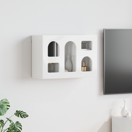 Hängande skåp ELST Vit högglans 60 x 20 x 40 cm Konstruerat trä