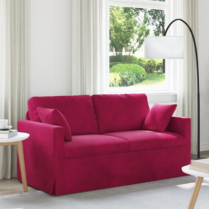 Soffa Vinröd 158 x 78 x 80 cm Sammet