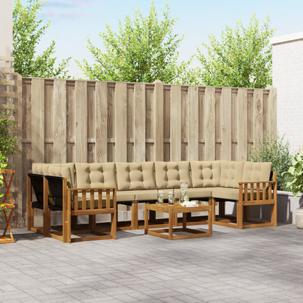 Utomhussoffset 8 st Naturlig och Beige