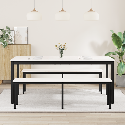 Matbord Vit 180 x 90 x 75 cm Massiv furu