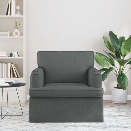 Soffa Mörkgrå 84 x 80 x 85 cm tyg