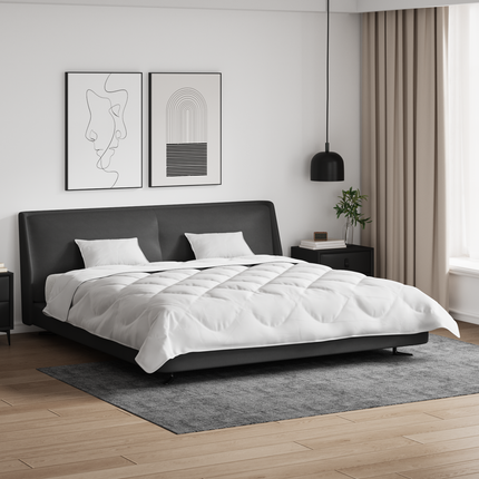 Duntäcke med Kuddar med kudde 3 st Vit Mikrofiber