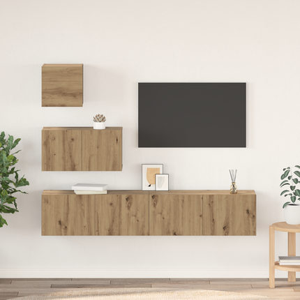 TV-bänkset 4 st Artisan Ek Konstruerat trä