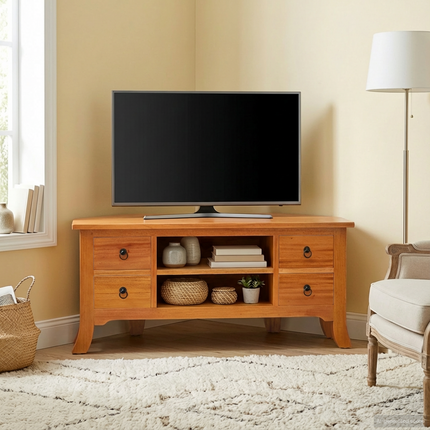 TV-skåp Naturfärg 100 x 40,5 x 46 cm Massivt mahognyträ
