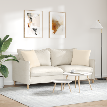 Sofakuddar 2 pcs Beige 45 x 45 cm tyg