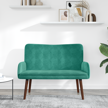 2-sits soffa Turkos 115 x 61 x 87 cm Sammet