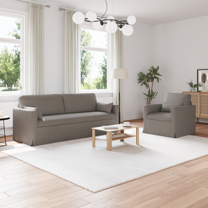 Soffset 2 st Taupe tyg