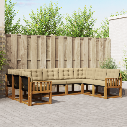 Utomhussoffset 9 st Naturlig och Beige