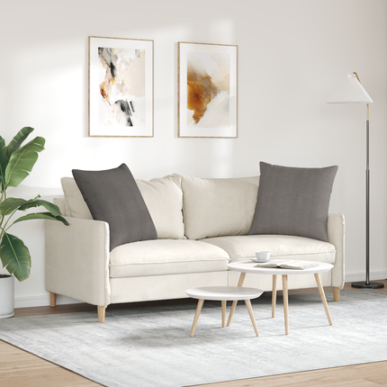 Sofakuddar 2 pcs Ljusgrå 60 x 60 cm Kordread tyg