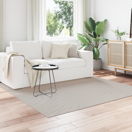 Områdesmattor Fyrkantig PALMERAS Kräm 120 x 120 cm Polyester