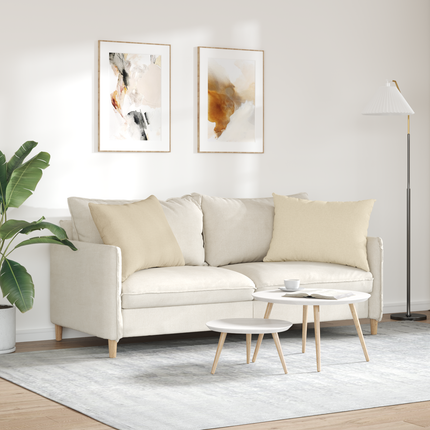 Sofakuddar 2 st tyg Kräm 70 x 50 cm