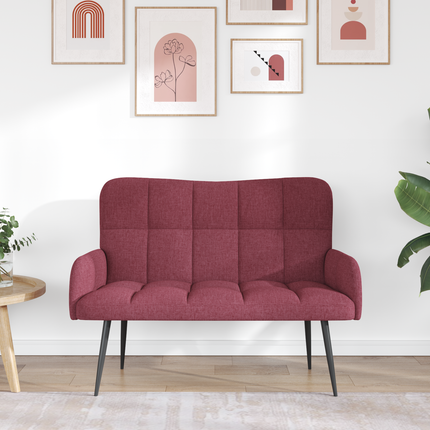 2-sits soffa Vinröd 115 x 61 x 87 cm Tyg