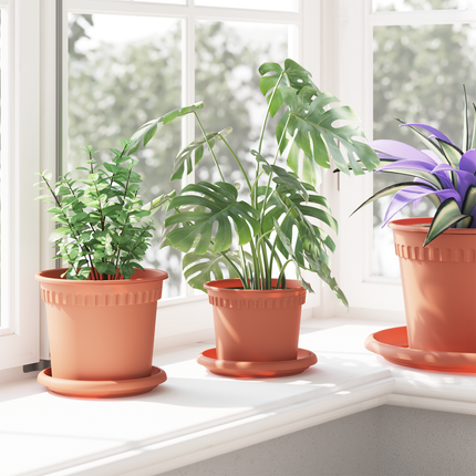 Växtkrukor 6 st Murgrön Plast