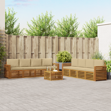 Utomhussoffset 9 st Naturlig och Beige