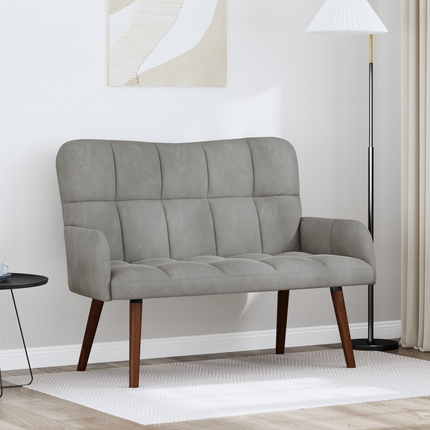 2-sits soffa Ljusgrå 115 x 61 x 87 cm Sammet