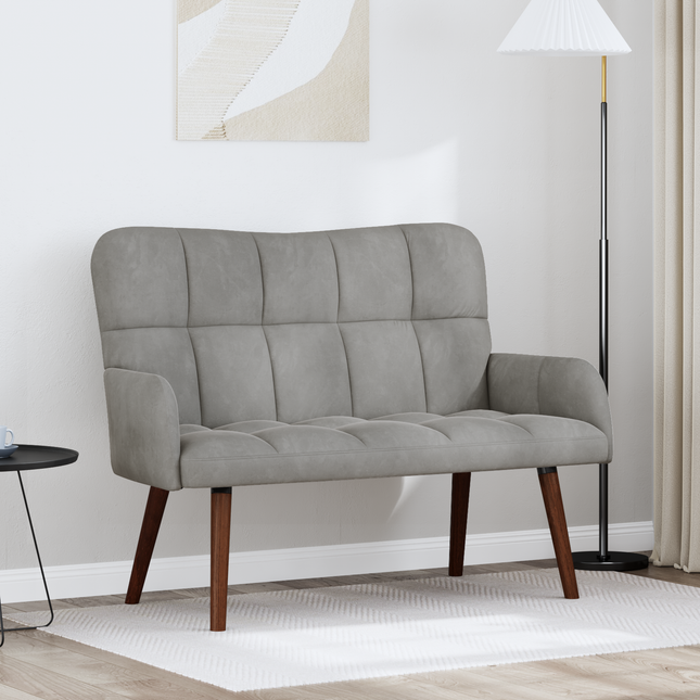 2-sits soffa Ljusgrå 115 x 61 x 87 cm Sammet