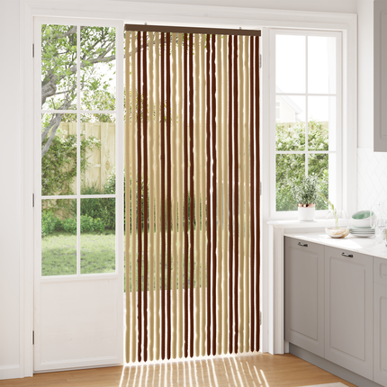 Insektsgardin Chenille Brun och beige 100 x 230 cm 100% PP