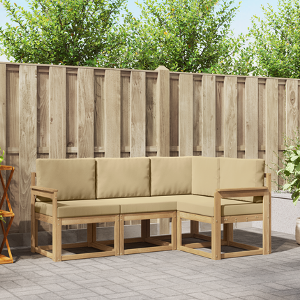 Utomhussoffset 4 st Vit och Beige
