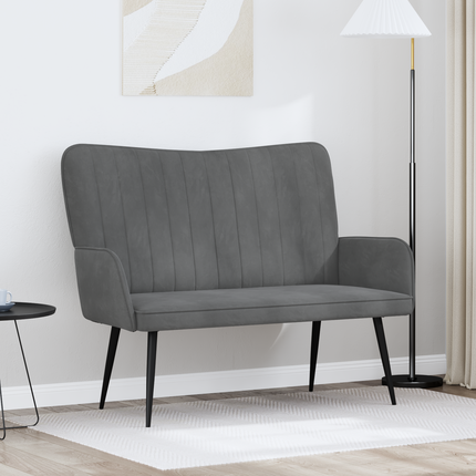 2-sits soffa Mörkgrå 115 x 61 x 87 cm Sammet