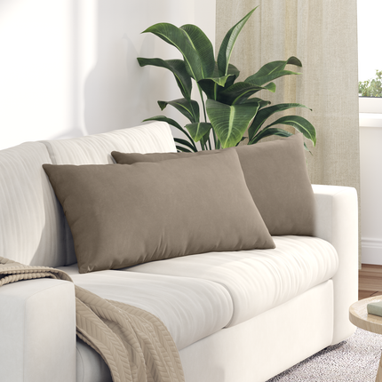 Sofakuddar 2 pcs Taupe 80 x 40 cm tyg